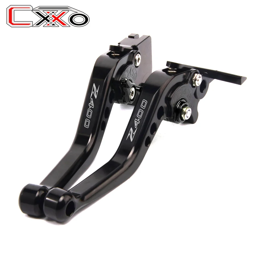 Black Z400 аксессуары Руль Короткие CNC сцепления тормозные рычаги для KAWASAKI Z400 z400 - Цвет: Black