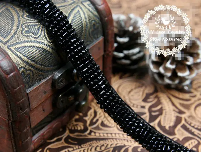 2 ярдов/партия Топ Класс бандажный пояс сделанный вручную бисер кружевной