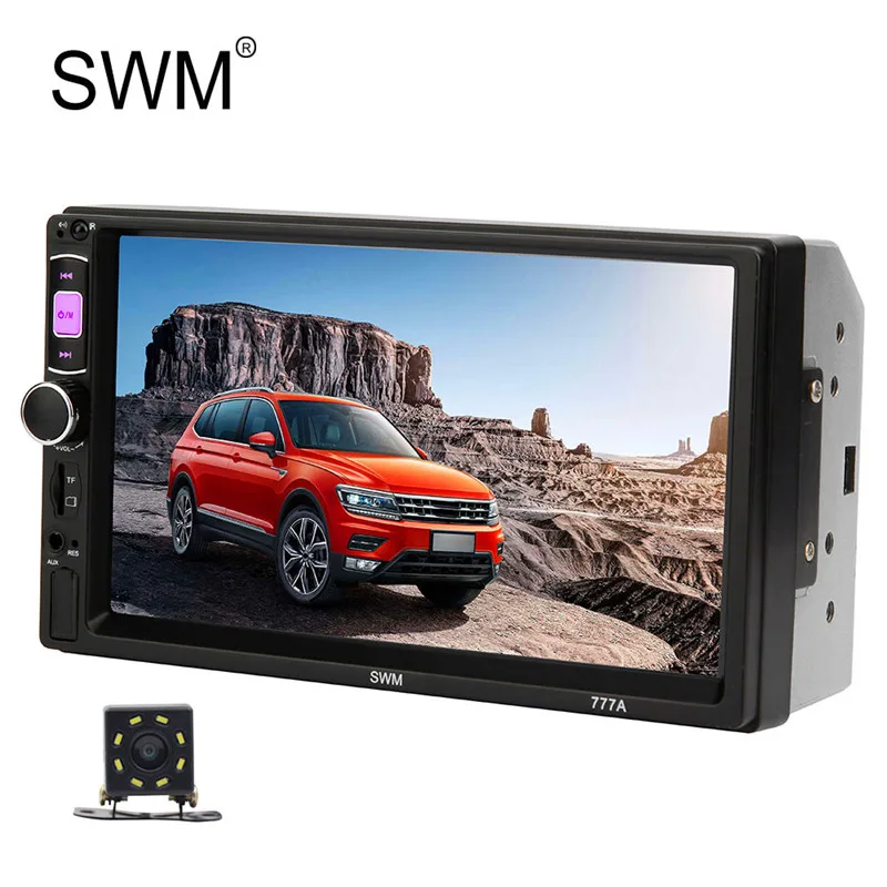 Radio with Camera 2 SWM 2 Din Автомобильная магнитола " 2din зеркальная связь автомобильная аудио обратная камера MP5 плеер 1080P рулевое управление Стерео - Цвет: Radio with Camera 2