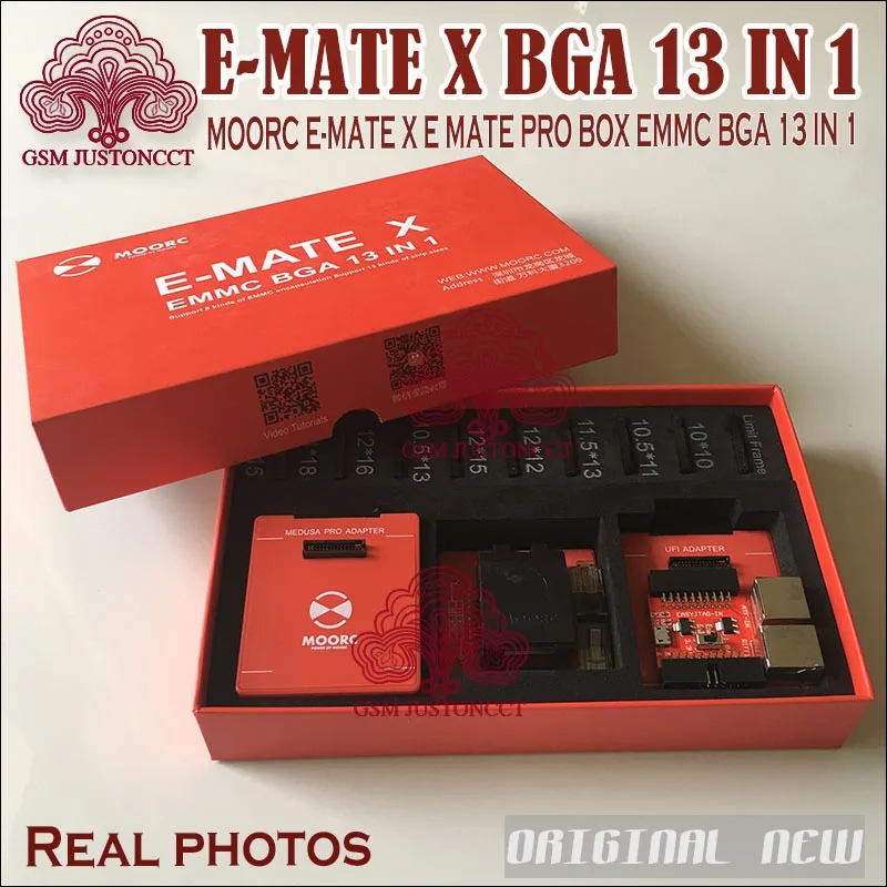Новый MOORC E MATE X PRO BOX EMMC BGA 13 в 1 поддержка 100 136 168 153 169 162 186 221 529|Детали устройств связи|