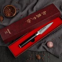 hezhen 3 5 paring kitchen knives vg10 damascus steel high quality slicing peeler fruit vegetable knife ebony handle