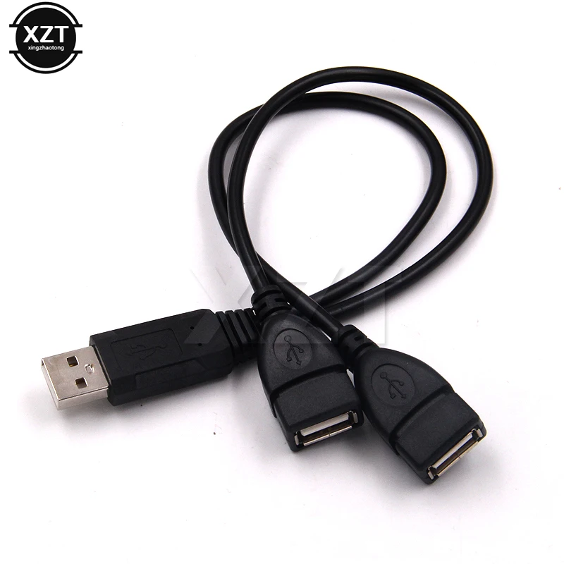 Новинка USB 2 0 A 1 Папа двойной usb концентратор для передачи данных адаптер питания Y