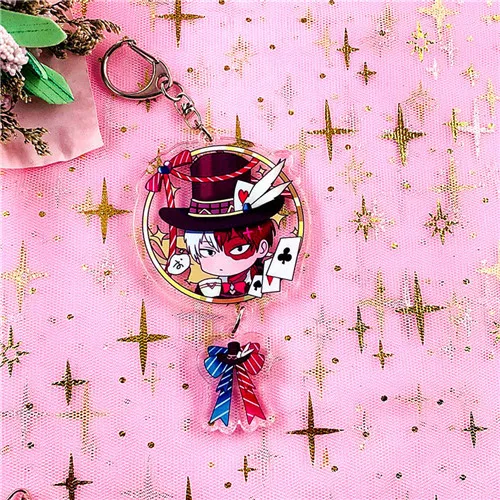 as pictued Anime Boku No Hero Academia Midoriya Izuku Bakugou Katsuki Shoto Acrylic Figure keychain Keyring Decoration Collection Model Toy - Цвет: as pictued