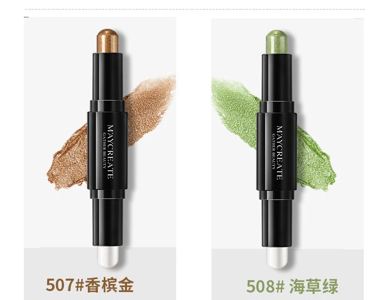 Брендовые Двухсторонние Тени для век пигментированные цветные долговечные