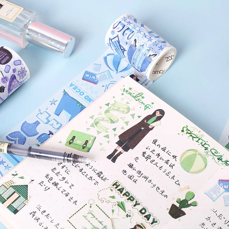 Молодежная цветная серия Kawaii планировщик настольная Декоративная Бумага васи маскирующая лента школьные художественные канцелярские принадлежности Стикеры для альбомов