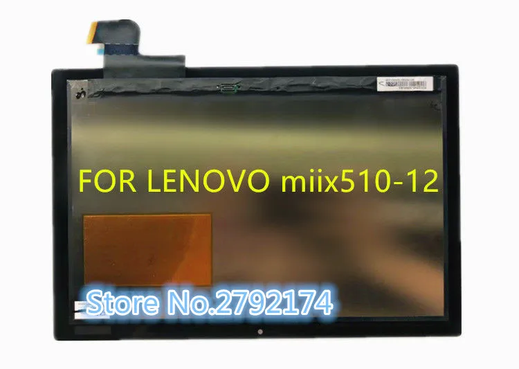 12''LED lcd экран сенсорный дигитайзер сборка для lenovo ideaPad MIIX 510-12 серия miix 510-12isk miix 510 12 с рамкой