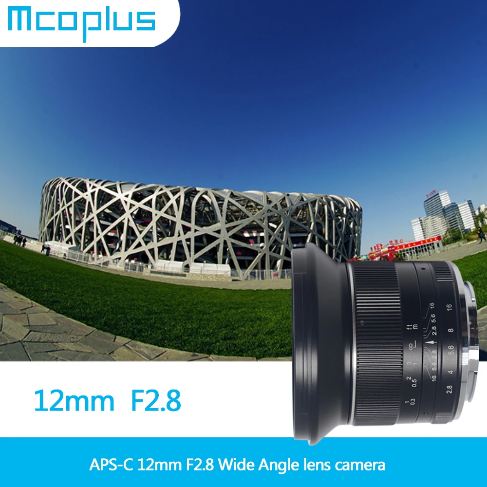 Mcoplus 12 мм f2.8 ультра широкоугольный объектив для Canon EF-M Fuji FX M43 E-mount APS-C беззеркальных камер A6500 A6300 XT2 объектив