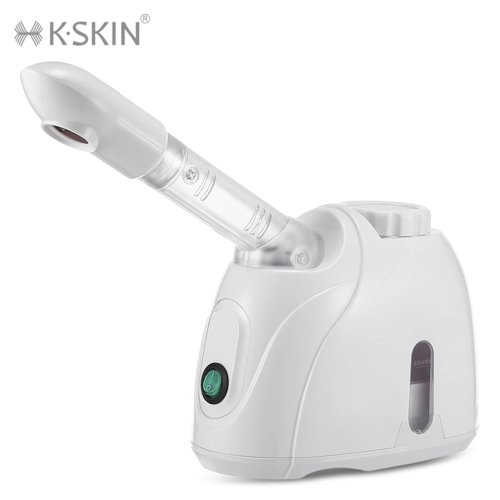White K-SKIN Пароварка для лица, машина, горячий туман, распылитель для лица, нано-распылитель, спа, паровой, для глубокой очистки лица, массажный уход за кожей, инструменты для дома - Цвет: White