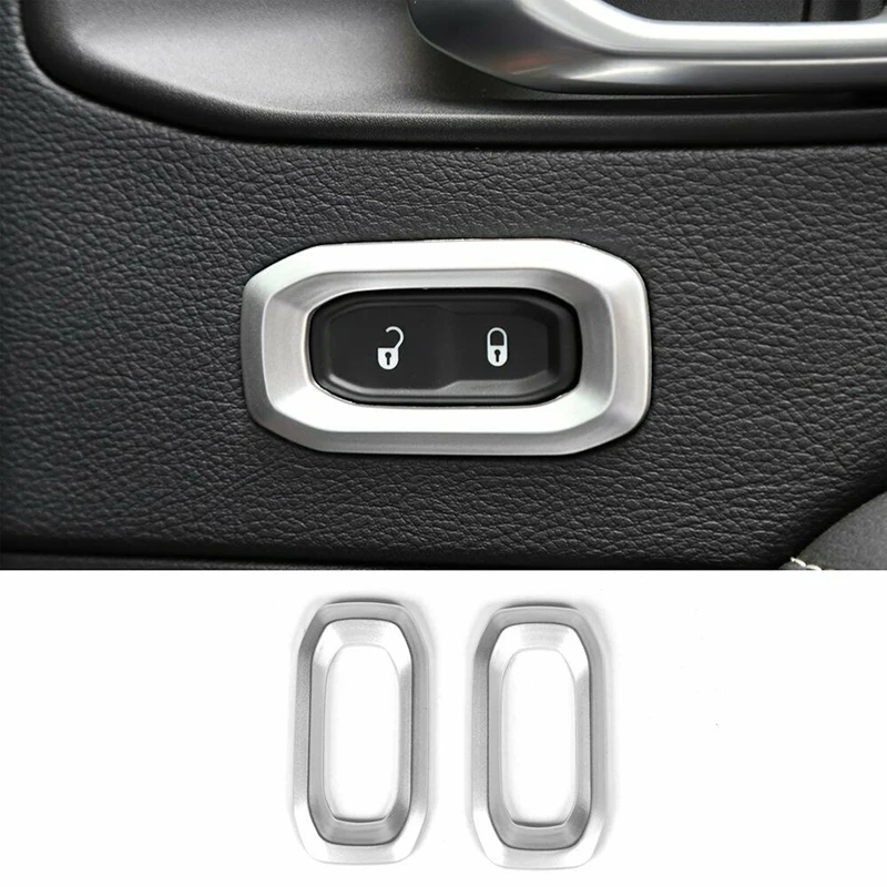 

Door Lock Switch Button Cover Trims Molding For 2018 Wrangler JL HIGH QUALITY