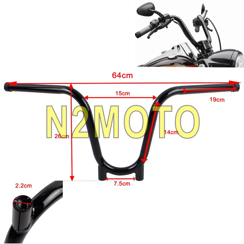 Мотоцикл черный руль 9 5 &quotподъемная ручка для 7/8&quot 22 мм XS650 APE Bootlegger Yamaha TX650 Chopper