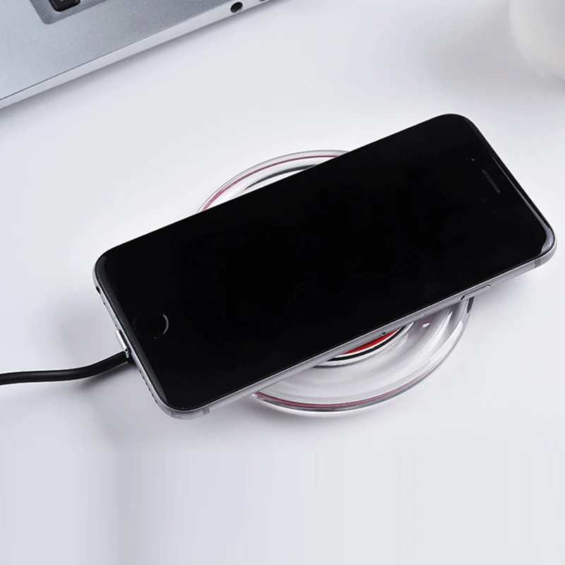 Беспроводное зарядное устройство для iPhone X 8 7 6 6s Plus Qi быстрая Беспроводная