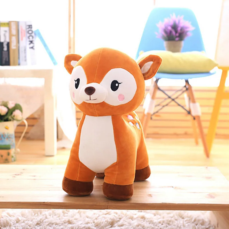 

23/30cm Elasticity Series Super soft Stuffed Sika deer Toys Kawaii mini deer PP Cotton Stuffed animals Toys For Children/Friends