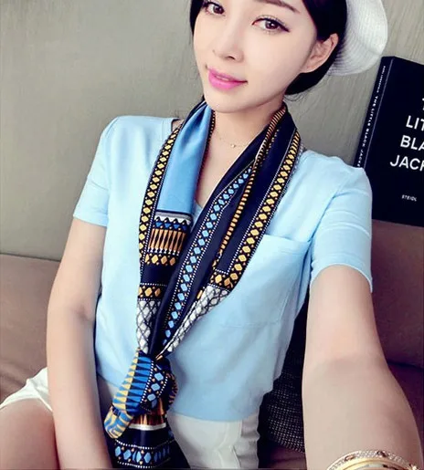 Spring and Summer Women's Small Tie Fashion Wild Band Hair Bag Decorative Straps Practical Printing Accessories | Аксессуары для