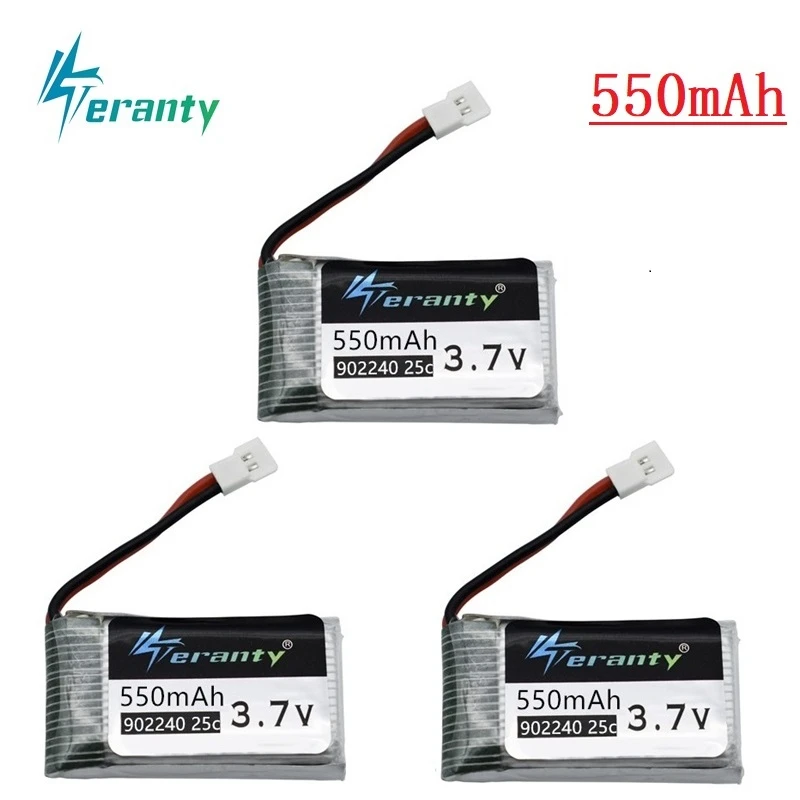 3.7V 550mAh 25c Lipo Battery for JXD 523 523W H43WH UFO Helicopters RC Quadcopter Spare Parts 902240 3.7v Drone battery 1-10pcs