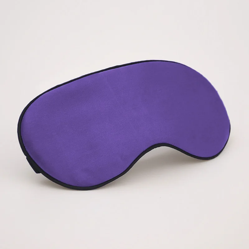 Purple Шелковая затеняющая маска для сна, регулируемая повязка на глаза для сна, мягкая маска для глаз, для взрослых и детей, для отдыха в путешествии, повязка на глаза, маска для сна - Цвет: Purple