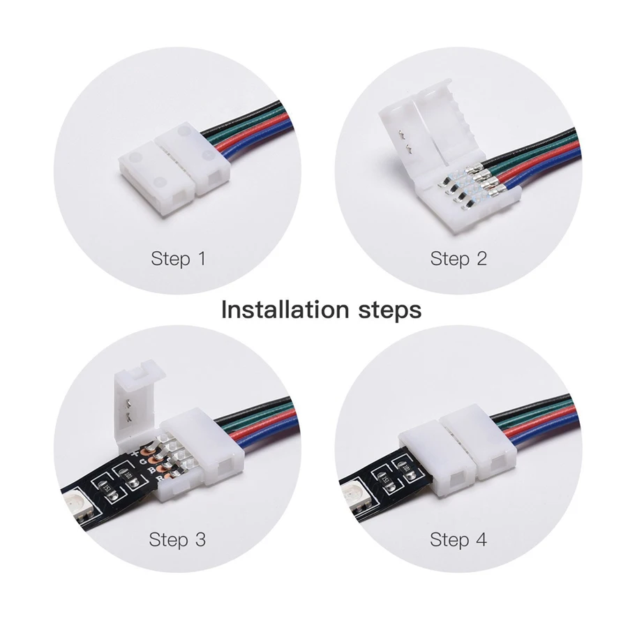 10 шт. 20 штук мм 4 Pin Светодиодные ленты разъем для 5050 RGB светильник SM Мужской