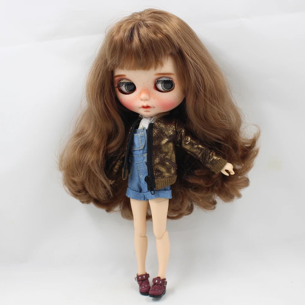 Одежда для куклы Blyth блестящее Коричневое Пальто костюм шарнирных кукол dbs 1/6|blythe