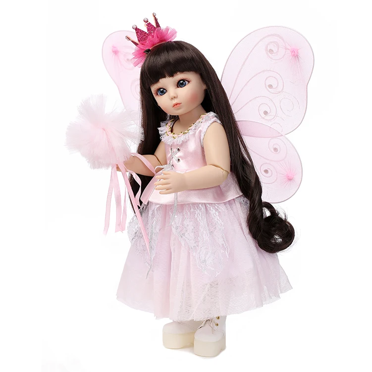 Фото 45 см bjd куклы силиконовый Реборн для малышей красивая принцесса волосы 18 дюймов