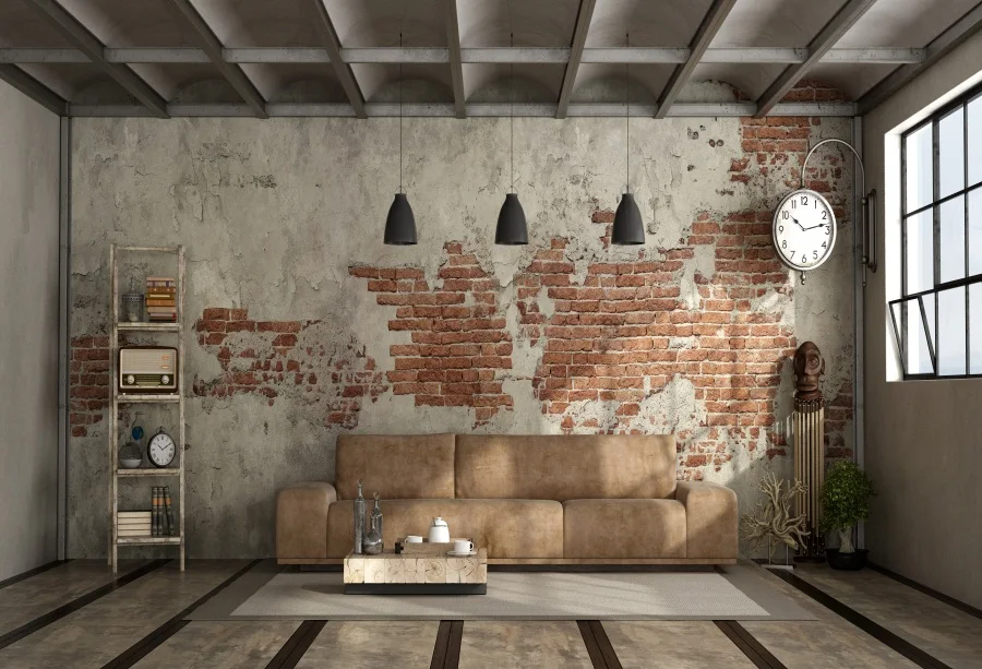 

Laeacco Simple Style Brick House Interior View Photo Backgrounds Customized Digital Photography Backdrops For Photo Studio