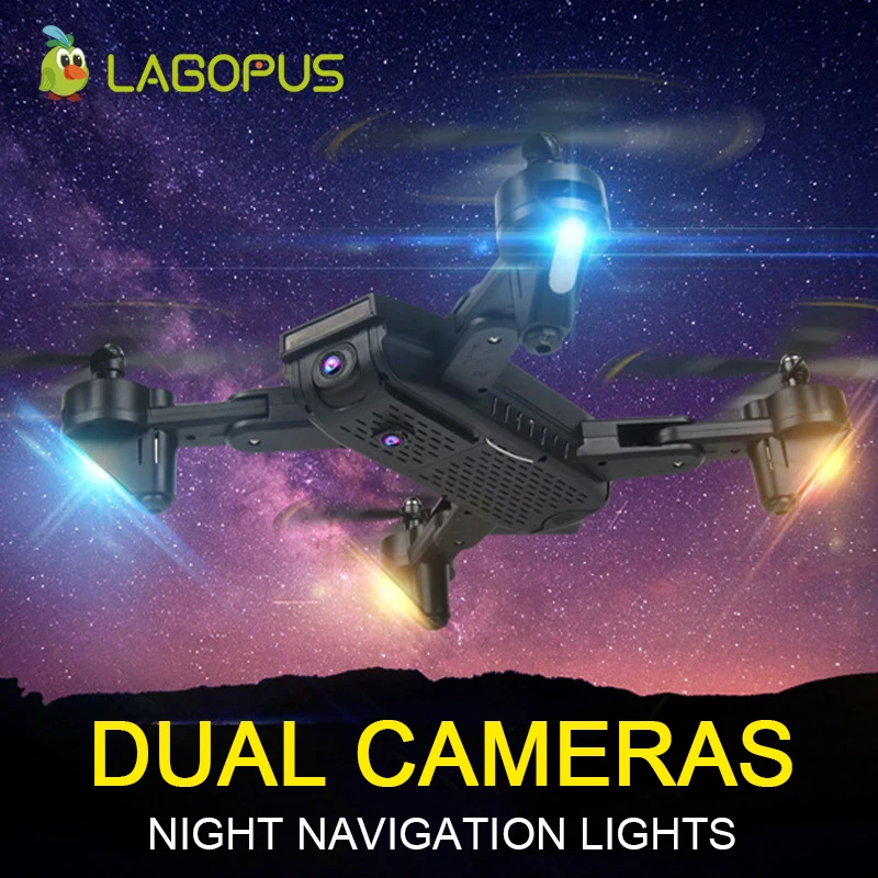 Lagopus S169 2MP WIFI FPV Дроны с 2 камерами HD мини Дрон светодиодный свет складной жесты