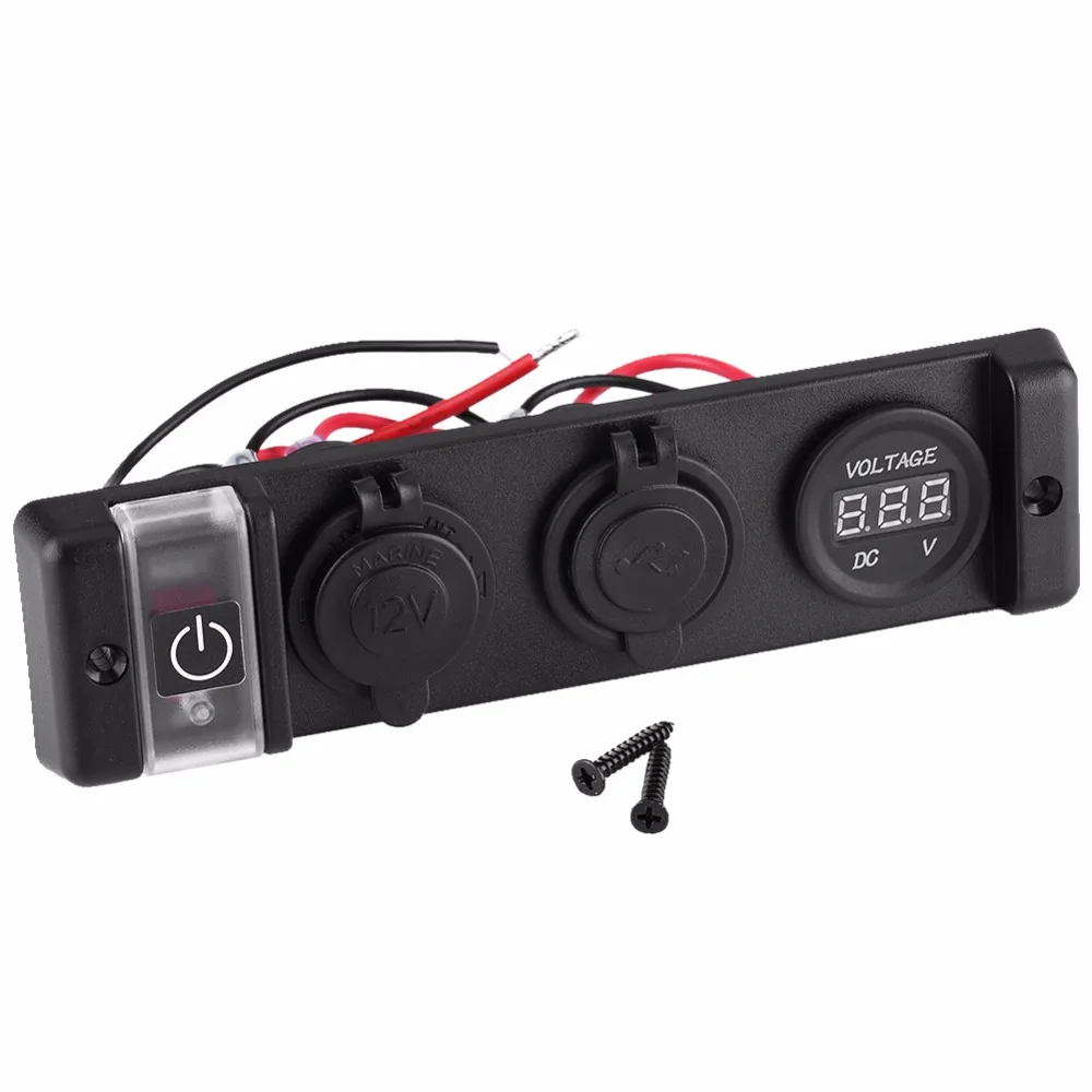 16A 12 в гнездо прикуривателя DC Вольтметр прикуриватель двойной USB разъем питания