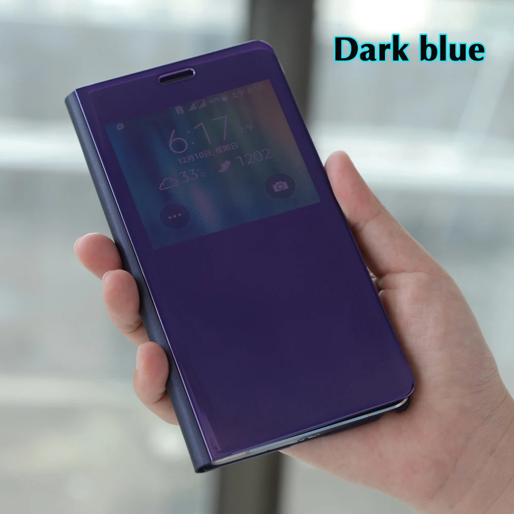 Чехол для samsung Galaxy Note 4 Note4 SM N910 N9100 N910F N910C N910H SM-N910F SM-N910C откидной зеркальный чехол с чипом