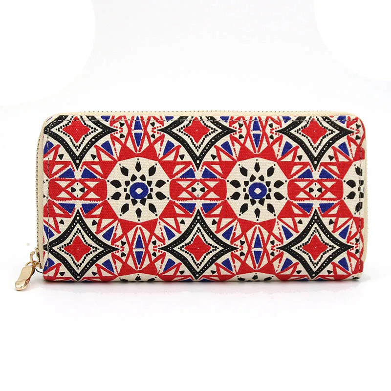 Badiya плед печати старинные длинный кошелек для женщин Новинка женские сцепления с