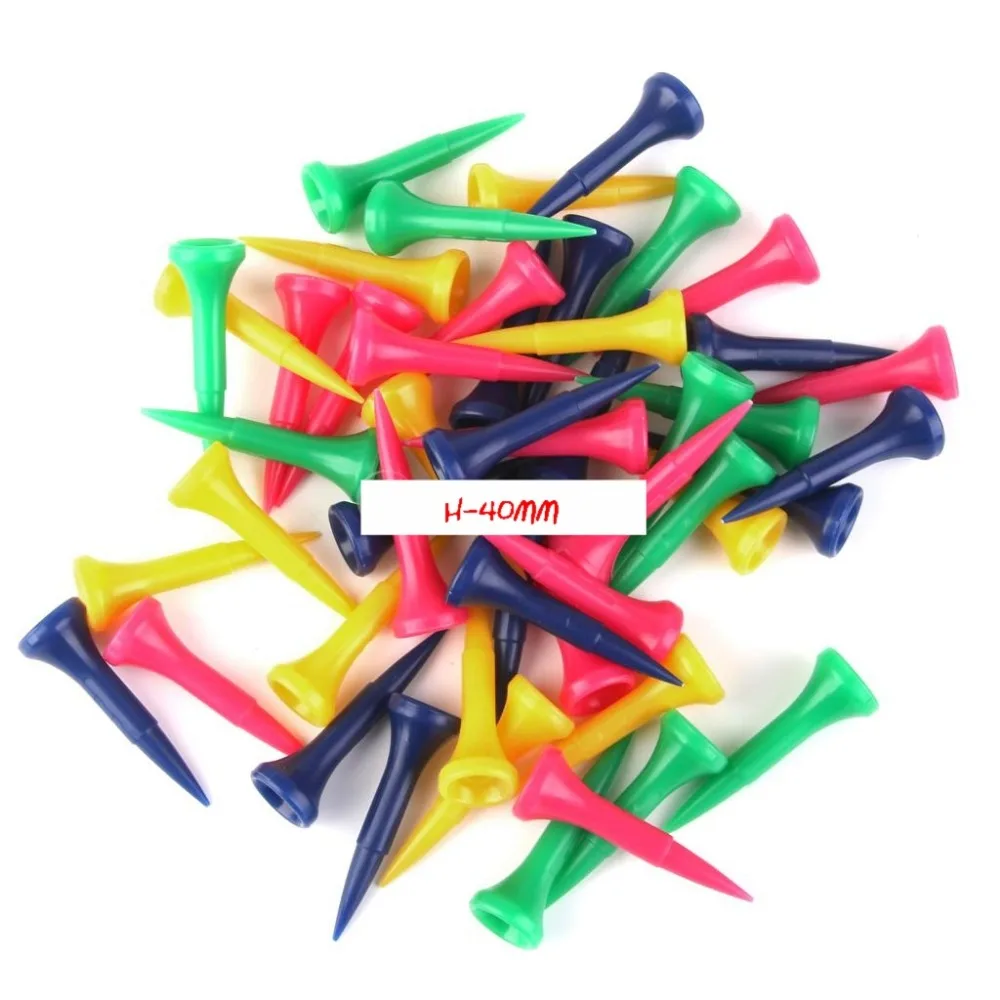 50 шт. пластиковые градиентные тройники для гольфа 40 мм |