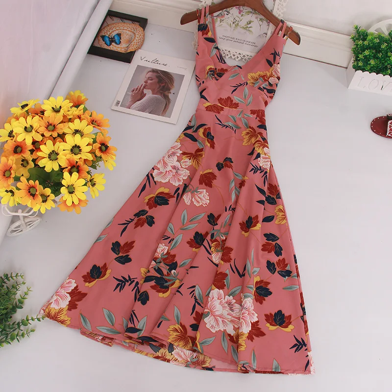 Fitaylor летнее сексуальное богемное длинное платье на тонких бретелях женское