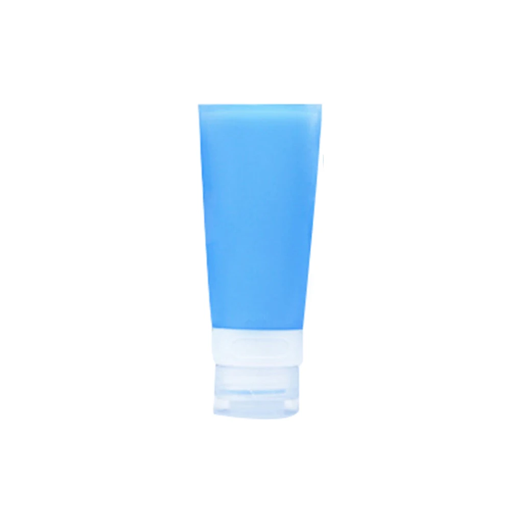 Blue 60ML Пустые Силиконовые бутылки для путешествий лосьон шампунь Тюбик-Контейнер Косметический портативный - Цвет: Blue 60ML