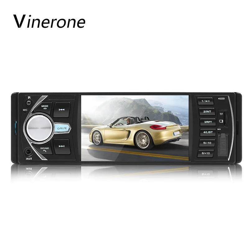 Vinerone Car Radio Stereo Bluetooth Audio Player 4x60 USB AUX FM MP3 Auto Support Rear View Camera Autoradio 1din | Автомобили и