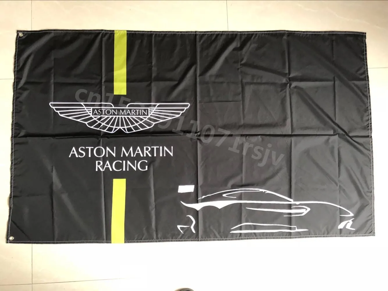 3ft x 5ft3 x5ft Aston Martin флаг гоночной команды баннер печать из полиэстера Размеры 150*90 см|Флаги баннеры и аксессуары|
