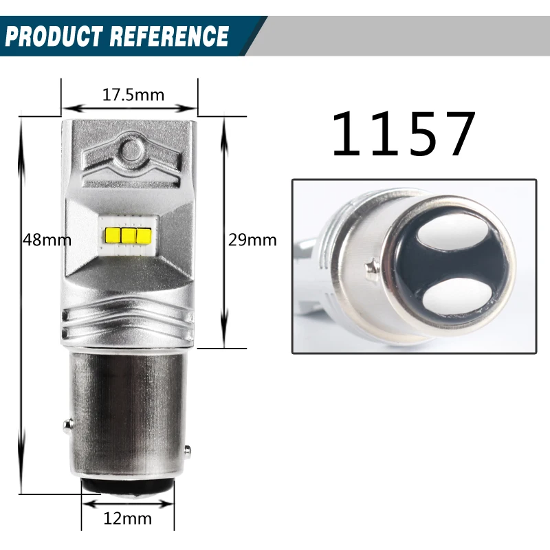 Gzkafolee 2 шт. 1157 светодиодный BAY15D led P21/5 вт тормозной светильник s Габаритные огни