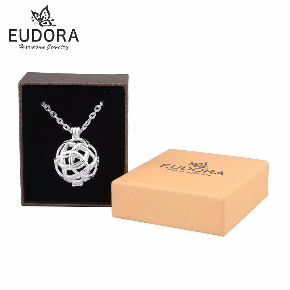 

Eudora Graphic Scene Locket Floating Cage Pendant Necklace fit the Angel Wishing Bell Harmony Ball for Women baby Best Gift