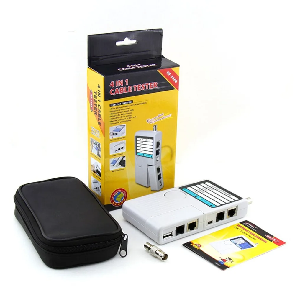 NF-3368 4 в 1 RJ11 LAN сеть ferramentas кабельный провод ТЕСТЕР трекер Диагностика Tone Tracer fm