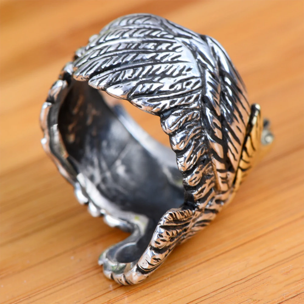 Мужское Винтажное кольцо в стиле стимпанк MetJakt Открытое золотистого цвета с