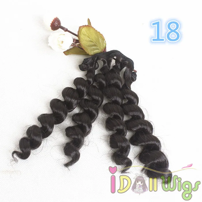 

High Quality Doll Hair 15cm*100cm Spiral Curls Hair Extensions for DIY BJD/SD/Bly the/American Doll Wigs Weft