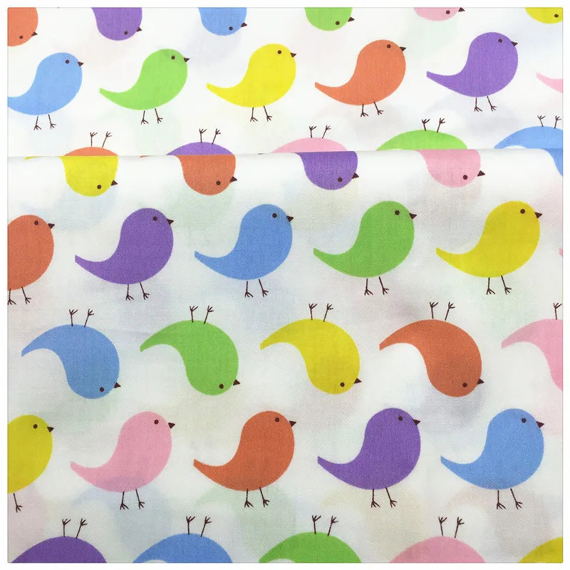 Цветная хлопковая ткань с птицами стеганое лоскутное шитье скрапбукинг домашний