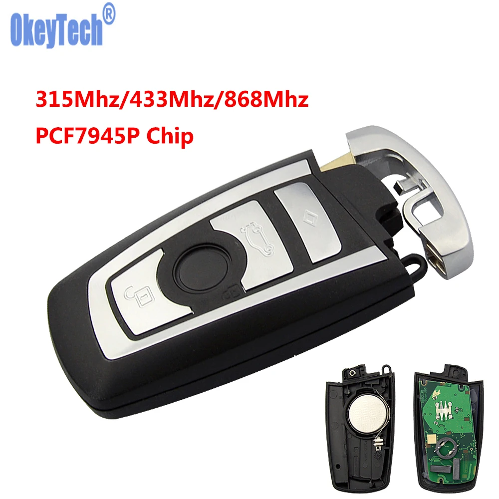 OkeyTech 4 кнопки 315/433/868 МГц умные дистанционные ключи без ключа для BMW 3 5 7 серии 2009 2016