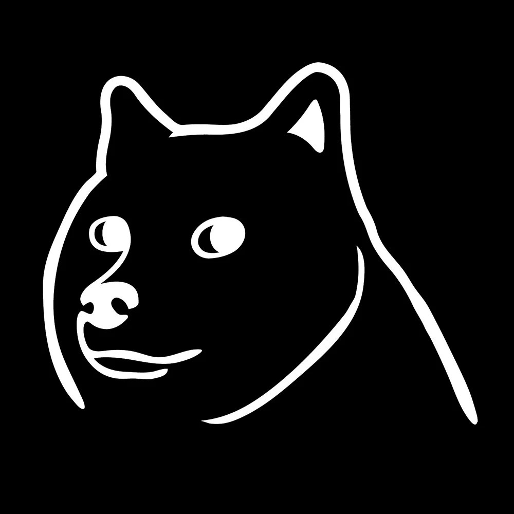 Наклейка на голову Doge Смешные собаки интересная виниловая упаковка