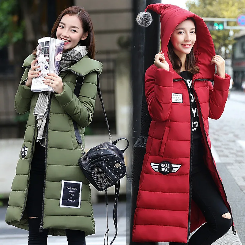 Новый Для женщин Подпушка Повседневное зимние пальто с капюшоном воротник плюс