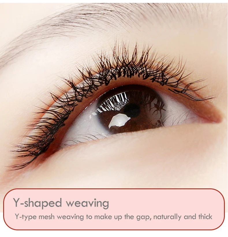 baby curl y-shaped eyelashes extention love mesh woven dense eyelashes super soft mink cilia 3D volume looking eye lash