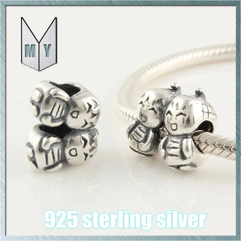 Lovely Sisters 925 Sterling Silver Spacer Beads DIY Jewellery Findings for making Bracelets FJ255 | Украшения и аксессуары