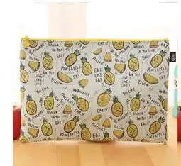 pineapple ETya Новая мода фруктовый принт женский дорожный кейс для косметики косметичка большая емкость переносная сумка на молнии для хранения документов - Цвет: pineapple