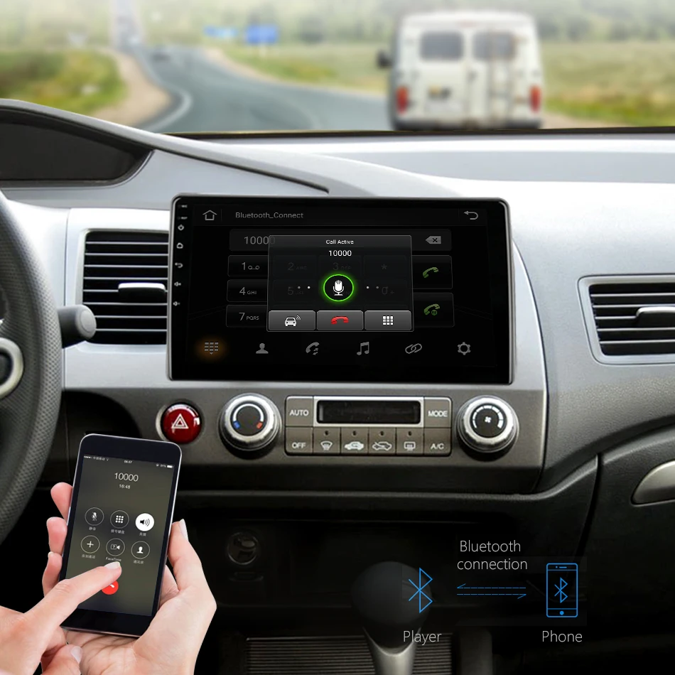 2G 32G Android 8,1 4G wifi Автомобильный Радио Мультимедиа Видео плеер для Honda Civic 2005-2011 Навигация gps 1024*600+ специальная рамка
