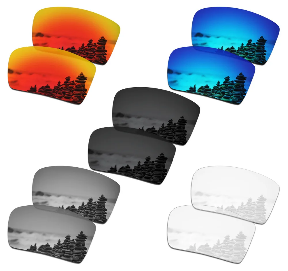

SmartVLT 5 Pairs Polarized Sunglasses Replacement Lenses for Oakley Oil Drum - 5 Colors