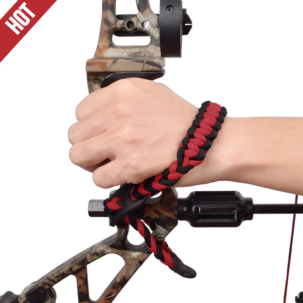 1 шт. черный красный стрельба из лука Регулируемый блочный лук наручная стропа
