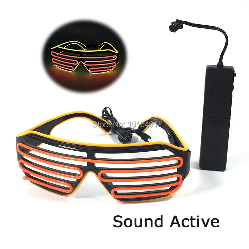 Очки солнцезащитные неоновые светодиодные с голосовым управлением декор для