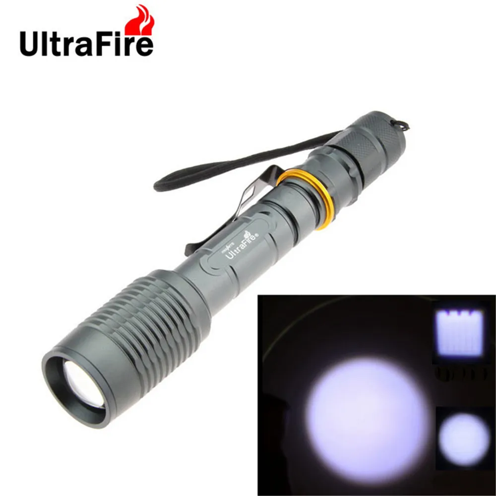 

UltraFire Zoomable glare flashlight 9000lm XM-L-T6 tactical torch flashlight lantern camping light 18650 flashlight luz flash li