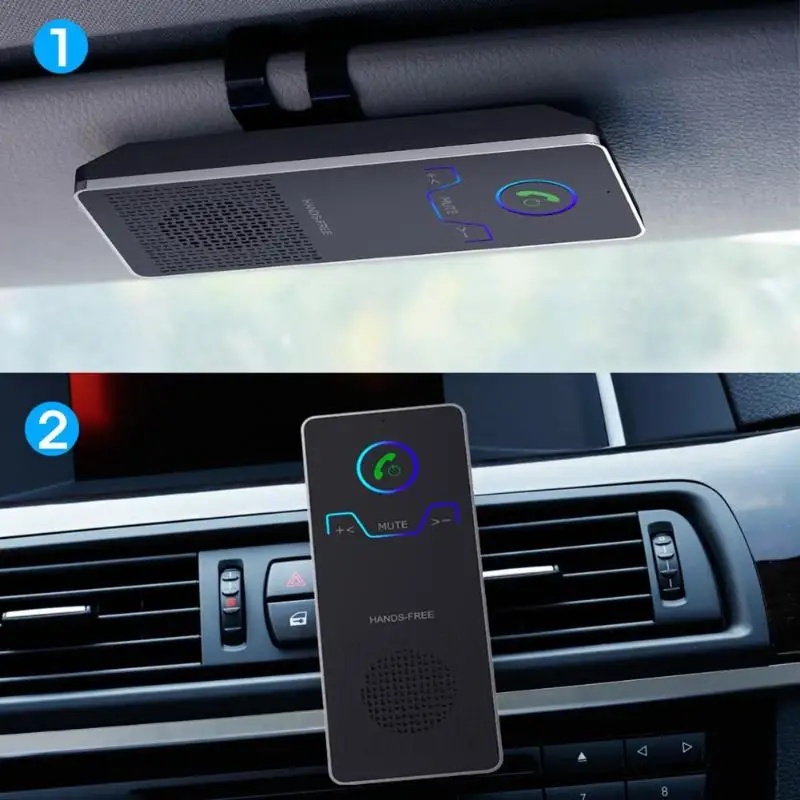 Солнцезащитный козырек, динамик, телефон, беспроводной, Bluetooth, громкая связь, автомобильный комплект для мобильного телефона, Hands Free, автомобильный динамик с 2 Вт динамиком в автомобиле, Новинка